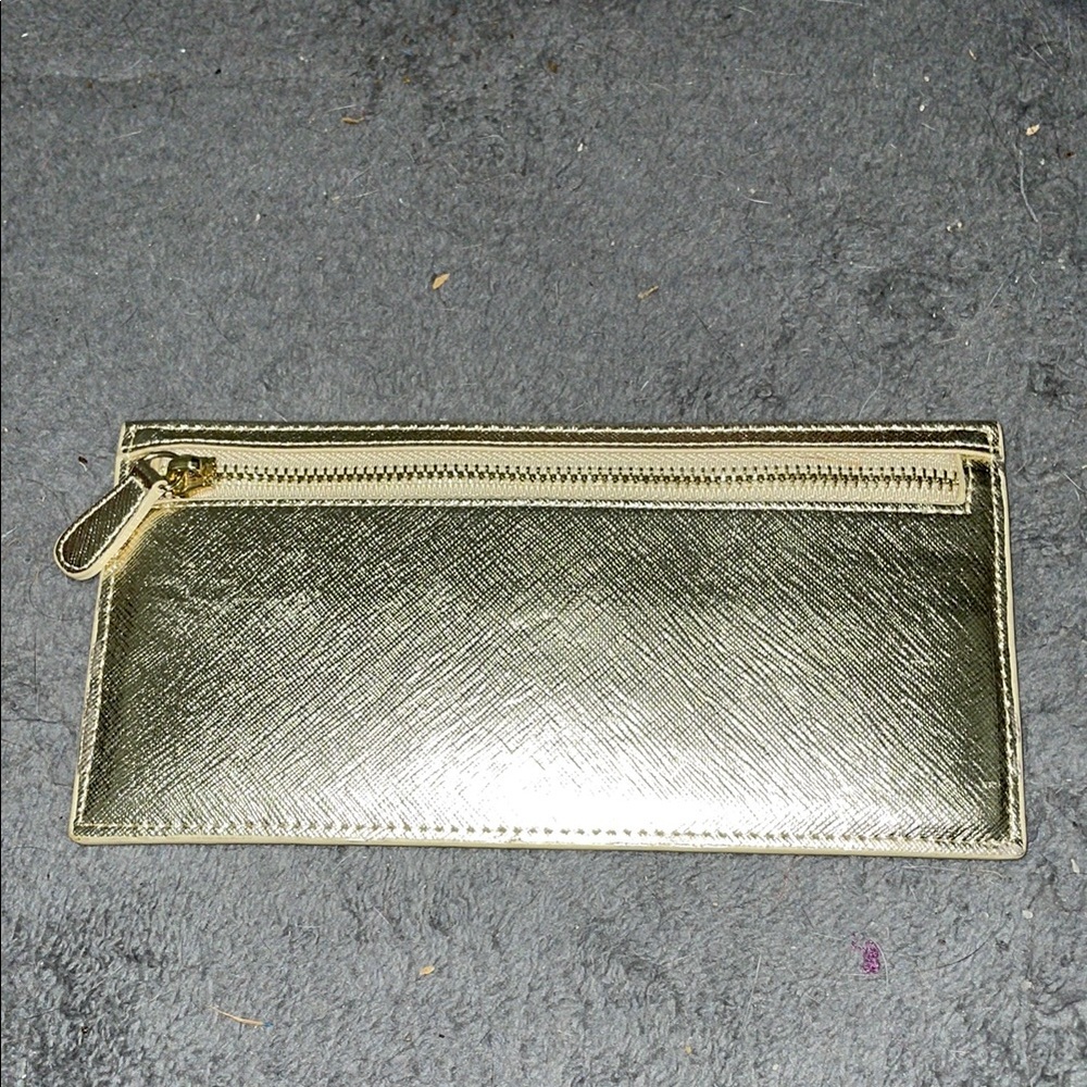 Forever 21 Gold Textured Clutch Wallet